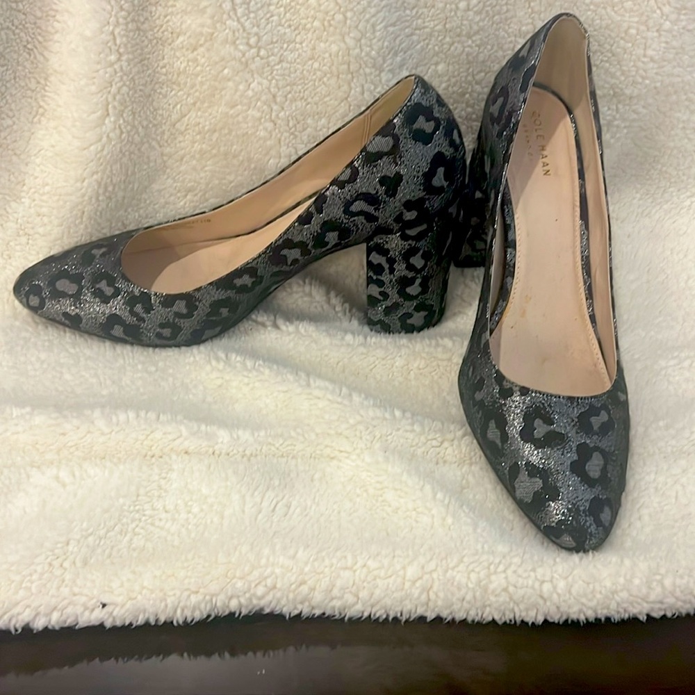 cole haan animal print booties